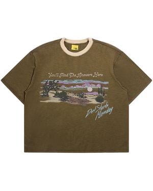 DIET STARTS MONDAY Desertscape Ss T-Shirt Dsm-S26-053" - Green