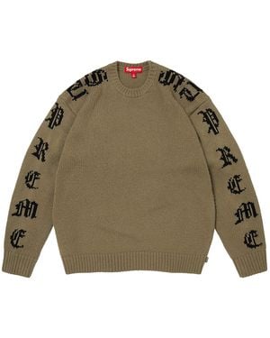 Supreme Old English Sleeves Jumper "Ss26 - Green