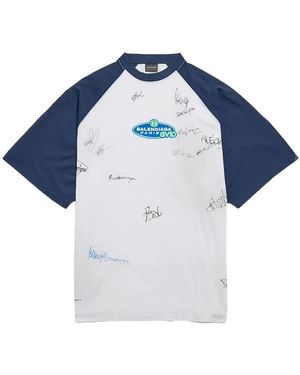 Balenciaga Raglan Oversized T-Shirt "Dirty" 850419 Ttve2 9012" - Blue
