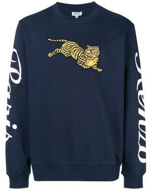 KENZO Jumping Tiger Sweatshirt "Ink" 5Sw090 4Xl 78" - Blue