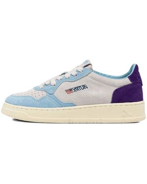 Autry Medalist Low Suede "Patridge/Muave" Aulw Ts02" - Blue
