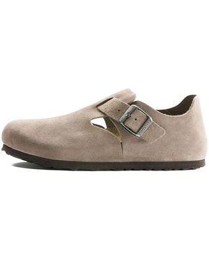Birkenstock London Sd "Taupe Suede" 1010503" - Black