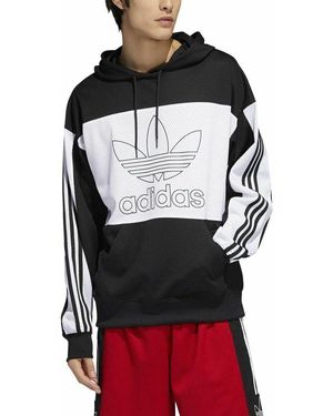 adidas Originals Mesh Layup Hoodie Dv3173" - Black