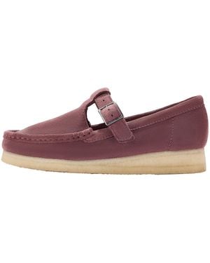 Clarks Wallabee T Bar "Rose Suede" 26183077" - Purple