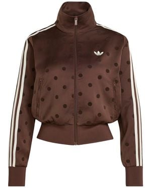 adidas Satin Polka Dots Tt Track Top "Auburn" Li2855" - Black