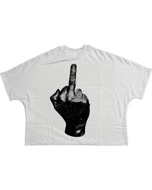 Billionaire Studios Middle Finger T-Shirt Bs015" - Black