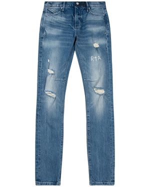 RTA Clayton Ripped Denim Mf23D671 B1182Rpmdb" - Blue