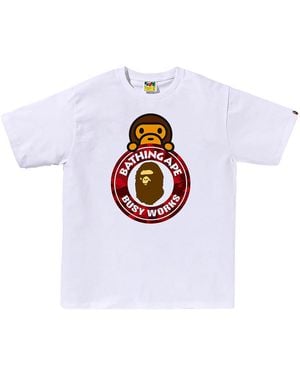 A Bathing Ape Camo Colour Milo On Busy Works Ss T-Shirt Camo" 0Zxtemx00710Q Whp" - Black