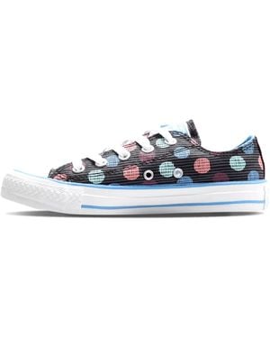Converse All Star Ox Polka Dots Lo Top Trainers "Chuck Taylor" 542567C" - Black