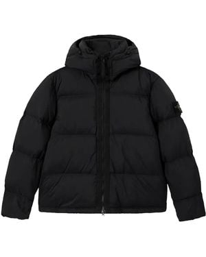 Stone Island Matt Ripstop Cordura Advanced Logo Down Jacket 4100013 S0483 V0029" - Black