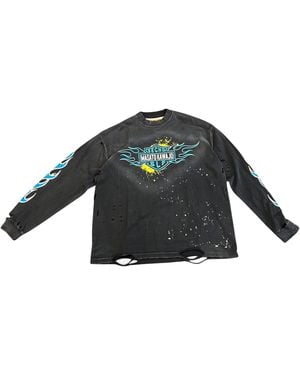 Secnd Slf Masato Kawajo Firestorm Vintage Long-Sleeve T-Shirt "Washed" Massls Blk" - Black