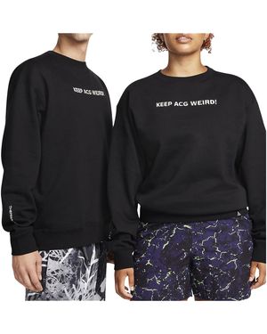 Nike Acg Therma-Fit Fleece Crew Sweatshirt Summit" Fd9849 010" - Black