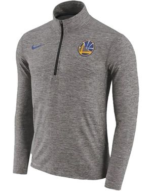 Nike Nba Golden State Warriors 1/2 Zip Long Sleeve Pullover 864324 021" - Black