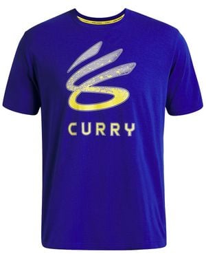 Under Armour Curry Logo Trend T-Shirt "Royal Taxi" 1387111 400" - Blue