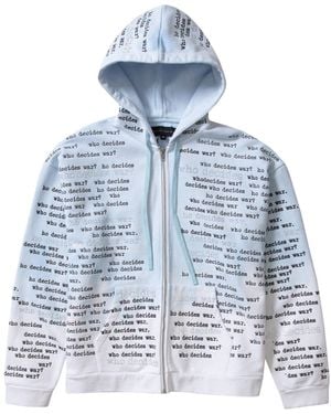 Who Decides War Scripture Zip Up Hoodie Digy93S3" - Black