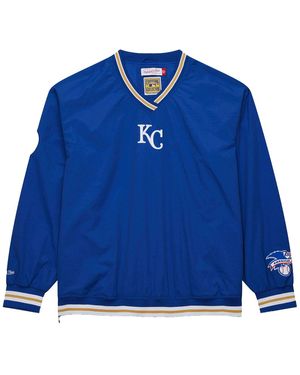 Mitchell & Ness Mlb Classic Nylon Pullover Vintage Logo Royals "Royals" Ojpo7025 Kcryyppproya" - Blue