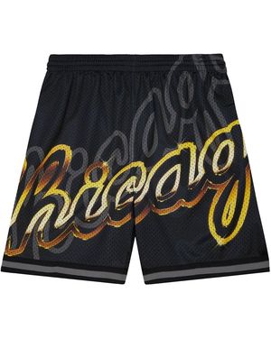 Mitchell & Ness Big Face 4.0 Fashion Shorts "Nba Bulls" Pshr1259 Cbuyypppblck" - Black