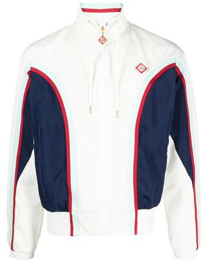 CASABLANCA Side Panelled Track Windbreaker Jacket Mf23 Jk 241 01 Whit" - Black