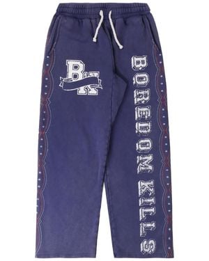 Boredom Kills Boyscout Collegiate Joggers Bk050" - Blue
