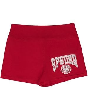 Sp5der Track And Field Bike Shorts 569" - Red