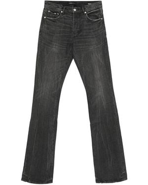 Purple Brand Super Stack Flare Coated Jeans P072 Ssvb424" - Black