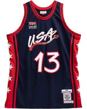 Mitchell & Ness Authentic Jersey Usa 1996 Shaquille O'Neal Ajy4Sb19059 Usanavy96Son" - Black