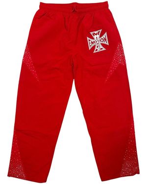 Mixed Emotions Classic Nylon Trousers Mixe032" - Red