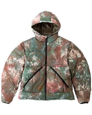 Gramicci Down Puffer Hooded Jacket "Tie Dye" G5Fu J017 Gm499" - Black