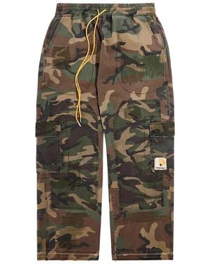 DIET STARTS MONDAY Camo Cargo Trousers "Camo" Dsm-S26-004" - Black