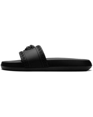 Versace Palazzo Medusa Pool Slide 1008733 Dg09G 1B000" - Black
