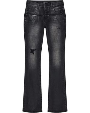 Purple Brand Onyx Coated Double Waist Jeans P072 Onwb225" - Black