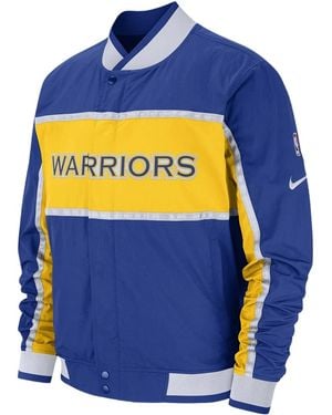 Nike Nba Golden State Warriors Courtside Icon Jacket "Rush" Aj9151 495" - Black
