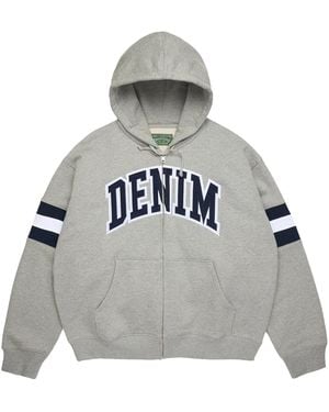 DENIM TEARS Dt Stripe Zip Hoodie Dt875" - Black