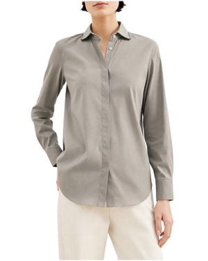 Brunello Cucinelli Classic Shirt "Wheat Stalk" Brun2163" - Black