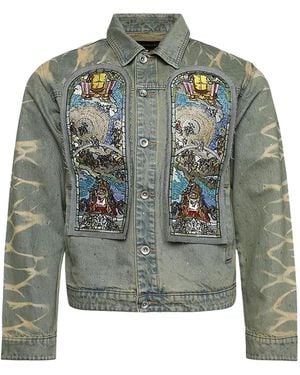 Who Decides War Unfurled Denim Jacket 1131210009Ss24" - Green