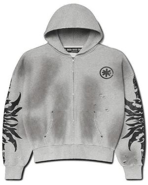 LOSTSHDWS Acid Wash Zip Up Hoodie "Complex Con Exclusive - Black