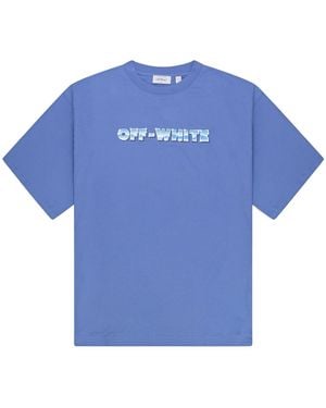 Off-White c/o Virgil Abloh Arrow Skate T-Shirt "Allure Metal" 44Maa120F5004 470" - Blue