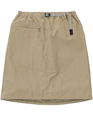 Gramicci Nylon Packable Midi Skirt "Milk Tea" G6Sw Sk077 Gm249" - Black