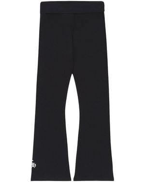 Chrome Hearts Ch Scroll Logo Bell Bottom Yoga Trousers Chrm1206" - Black