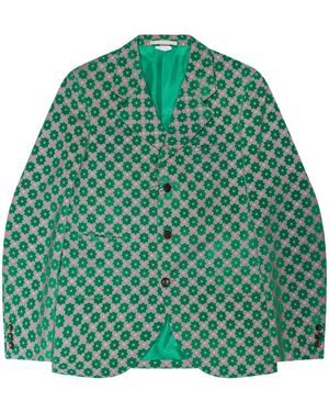 Comme des Garçons Printed Three Buttons Blazer Cdp-Mtps-0013" - Green