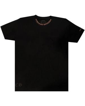 Chrome Hearts Script Collar Logo Short Sleeve Chrm0854" - Black
