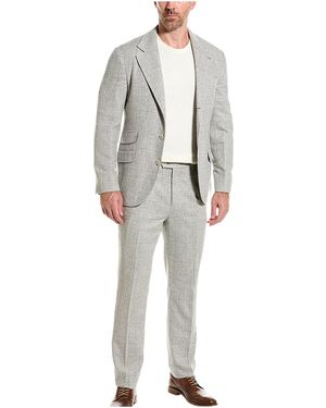 Brunello Cucinelli Plaid Tailored Suit "Pearl" Brun895" - Black