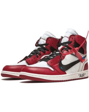 Nike Air 1 High "Off" Aa3834 101" - Red