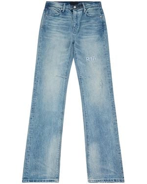 RTA Denis Flared Denim "Medium" Mf23D676 B1104Medbu" - Blue