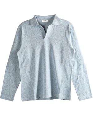 The Row Niosa Long-Sleeve Shirt 10707 Y971 Ibu" - Blue
