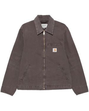 Carhartt Detroit Jacket "Shale Shale Stone Canvas" I034819 3Mb4O" - Black