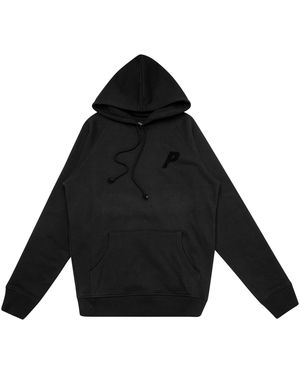 Palace Flocka Hoodie Pa0090" - Black