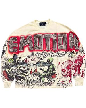 Mixed Emotions Art Club Long Sleeves Sweatshirt "Cream" Mixe023" - Black