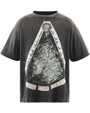 SAINT Mxxxxxx Vote F Light Short Sleeve T-Shirt Sm Mk8 0000 C01" - Black