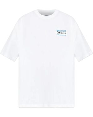 Vetements Sticker T-Shirt Me76Tr227W Whit" - Black